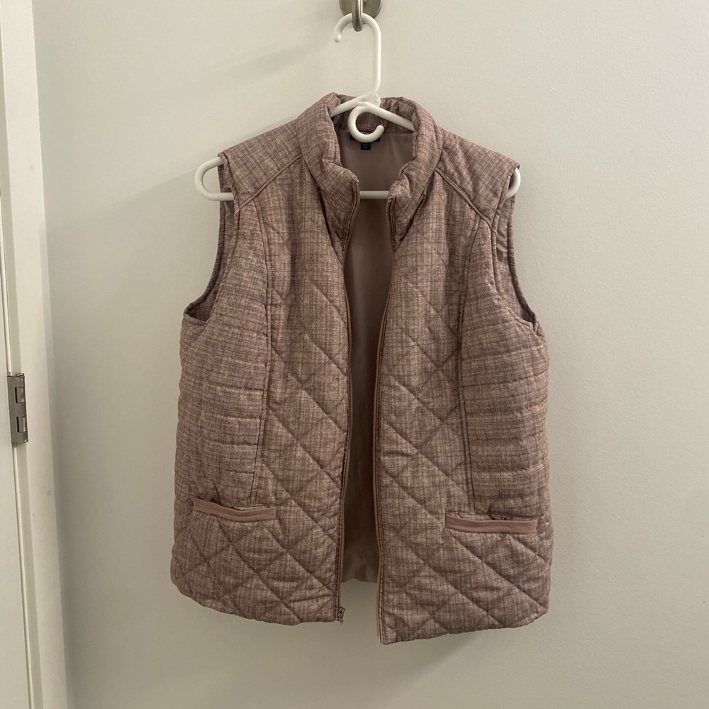 NorthCrest tan puffer vest jacket